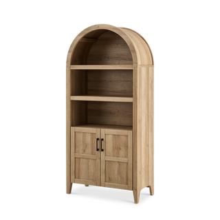Lauren Arched 65.4" Short Cabinet, Light Oak