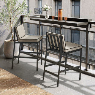 Odelia Outdoor Counter Stools (Beige Olefin)