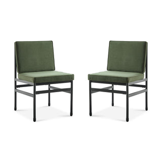 Odelia Dining Chairs (Olive Green Velvet)