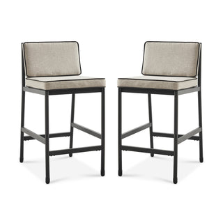 Odelia Outdoor Counter Stools (Beige Olefin)