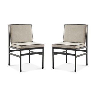 Odelia Bistro Outdoor Dining Chairs (Beige Olefin)