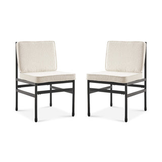 Odelia Dining Chairs (Pearl White Bouclé)
