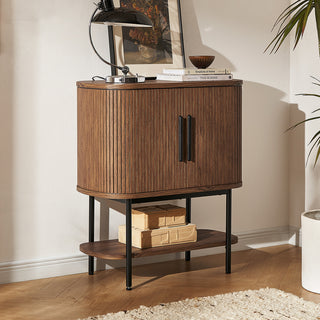 Quin Tambour Cabinet, Walnut