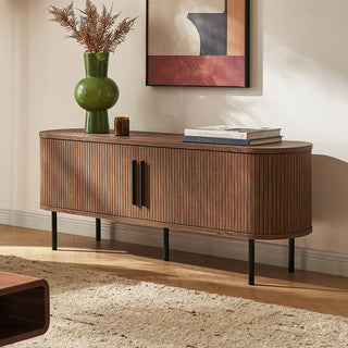 Quin Tambour 59" TV Stand, Walnut