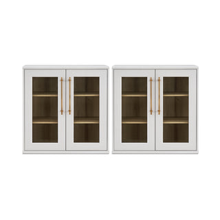 Blake Modular Storage Cabinet Acrylic, White Oak