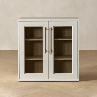 Blake Modular Storage Cabinet Acrylic, White Oak