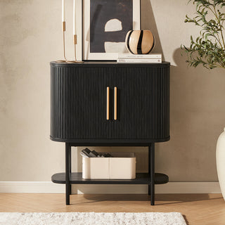 Quin Tambour Cabinet, Black