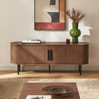 Quin Tambour 59" TV Stand, Walnut