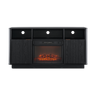 Brooklyn 59-Inch Electric Fireplace TV Stand, Black Oak
