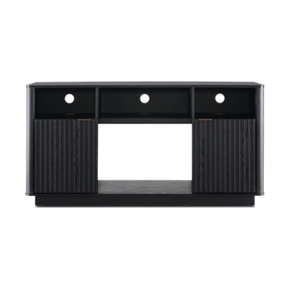 Brooklyn 59" Electric Fireplace TV Stand, Black Oak