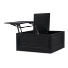 Blake Lift Top Chest Coffee Table with Storage, Black Oak