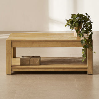 Logan Solid Wood Rectangle Coffee Table