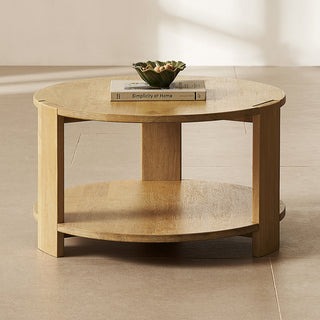Logan Solid Wood Round Coffee Table