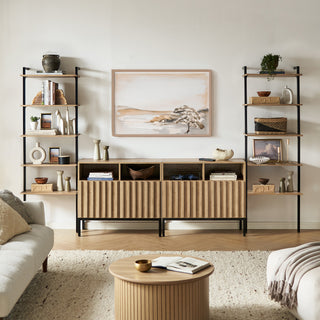 Norwin Entertainment Center (Accent Cabinet + 5 Tier Shelf)