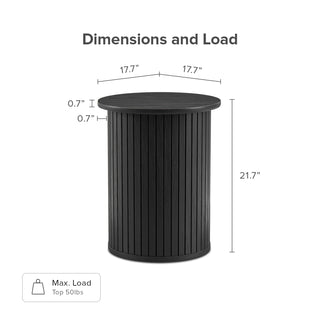 Quin Side Table, Black