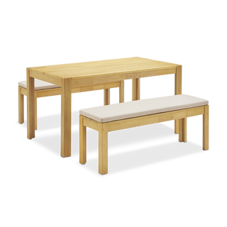 Logan Solid Wood 4-Seater Dining Set