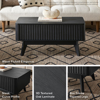 Brooklyn Lift Top Coffee Table, Black Oak