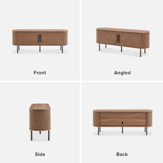 Quin Tambour 59" TV Stand, Walnut