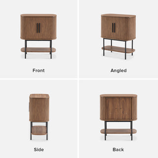 Quin Tambour Cabinet, Walnut
