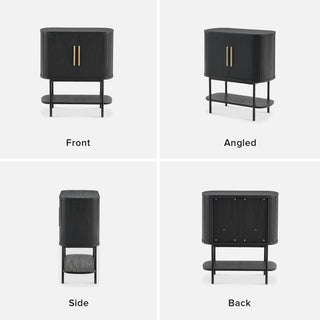 Quin Tambour Cabinet, Black