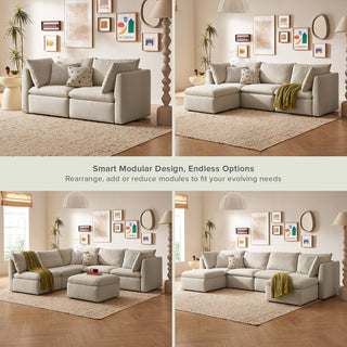 Macy Loveseat with Storage, Oat