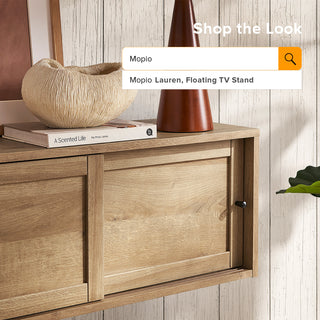 Lauren Floating TV Stand, Light Oak