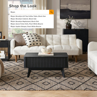 Brooklyn Lift Top Coffee Table, Black Oak