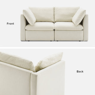 Macy Loveseat with Storage, Oat