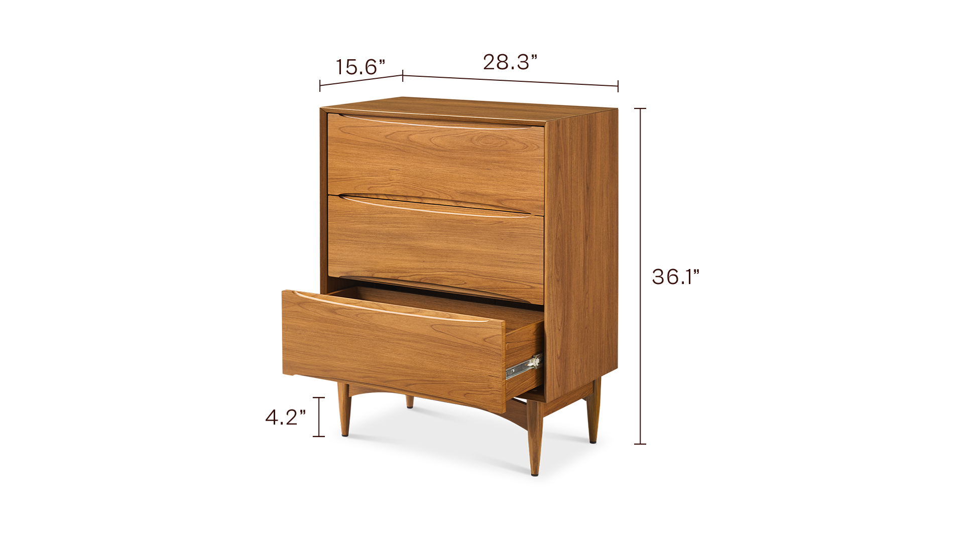 Retrovie 3-Drawer Dresser