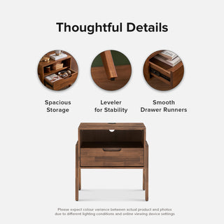 Ted Nightstand with Charging Ports