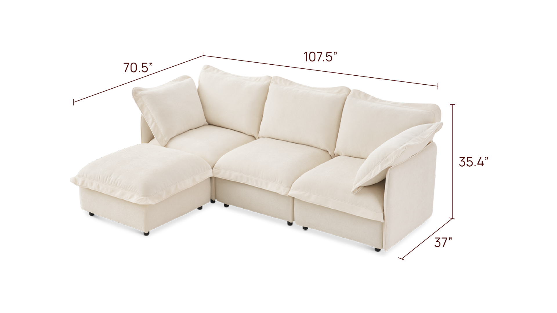 Qoosh 4-Seat L-Shaped
