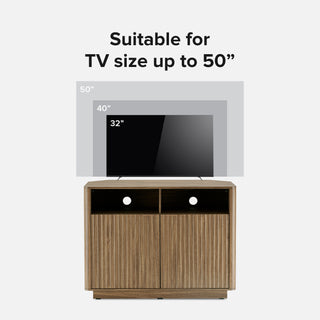 Brooklyn Corner TV Stand + Lift-top Coffee Table, Walnut Set