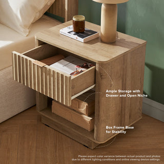 Brooklyn Headboard (King) + Side Tables (Pair), Golden Oak Set