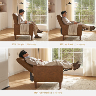 Arthur Recliner Chair, Olive Green Premium Velvet