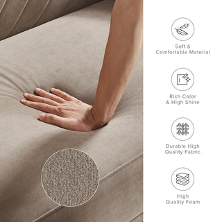 Chloe Futon Sofa Bed, Mocha Brown Premium Velvet