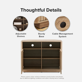 Brooklyn Corner TV Stand + Lift-top Coffee Table, Golden Oak Set