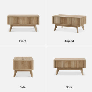 Brooklyn Corner TV Stand + Lift-top Coffee Table, Golden Oak Set