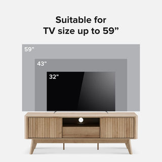 Brooklyn 57" TV Stand & Lift-top Coffee Table, Golden Oak Set