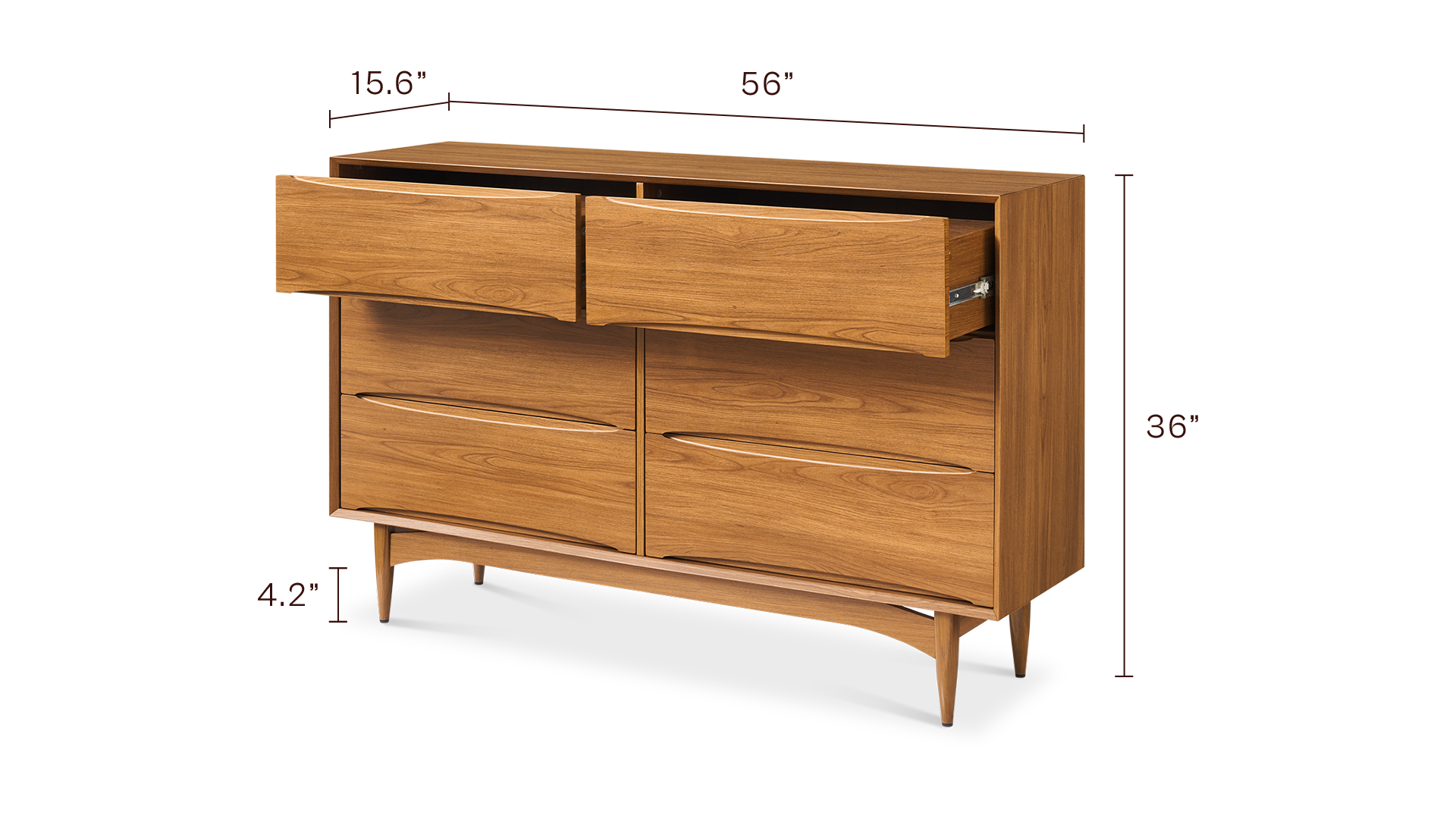 Retrovie 6-Drawer Dresser