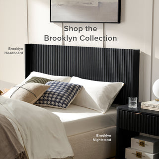 Brooklyn Headboard (Queen), Black Oak