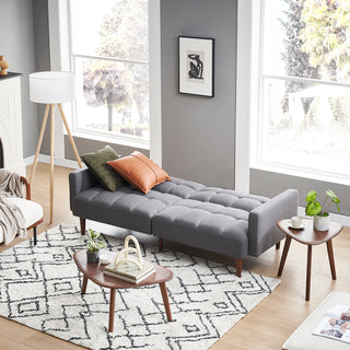 Aaron Futon Sofa Bed, Dark Gray Fabric