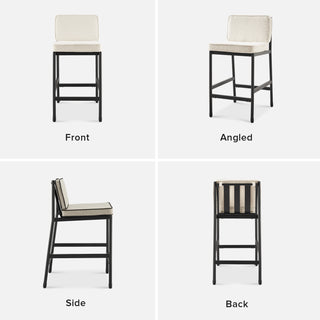 Odelia Counter Stools (Pearl White Bouclé)