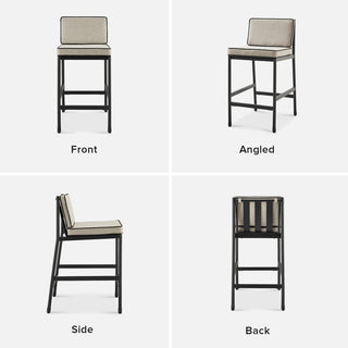 Odelia Outdoor Counter Stools (Beige Olefin)