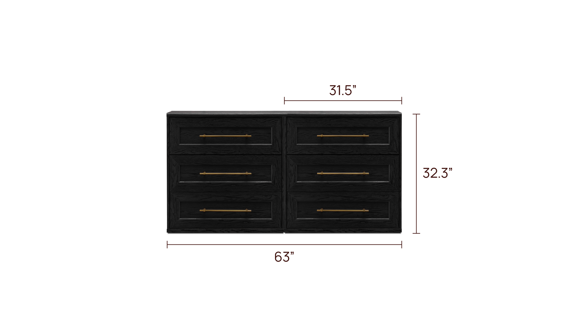 Blake 3 Drawer Dresser Set of 2