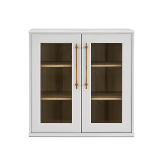 Blake Modular Storage Cabinet Acrylic, White Oak