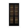 Tall Acrylic Cabinet, Black Oak