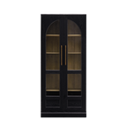 Tall Arched Cabinet, Black Oak