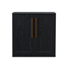 Blake Modular Storage Cabinet Arched, Black Oak