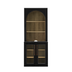 Acrylic Cabinet + Hutch Shelf, Black Oak