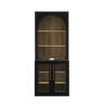 Acrylic Cabinet + Hutch Shelf, Black Oak